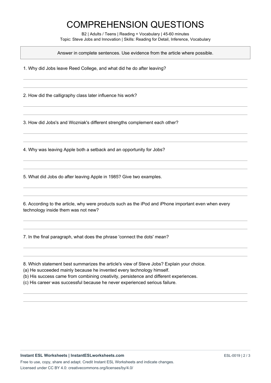 Page 2 of Steve Jobs: Connecting Technology and Creativity