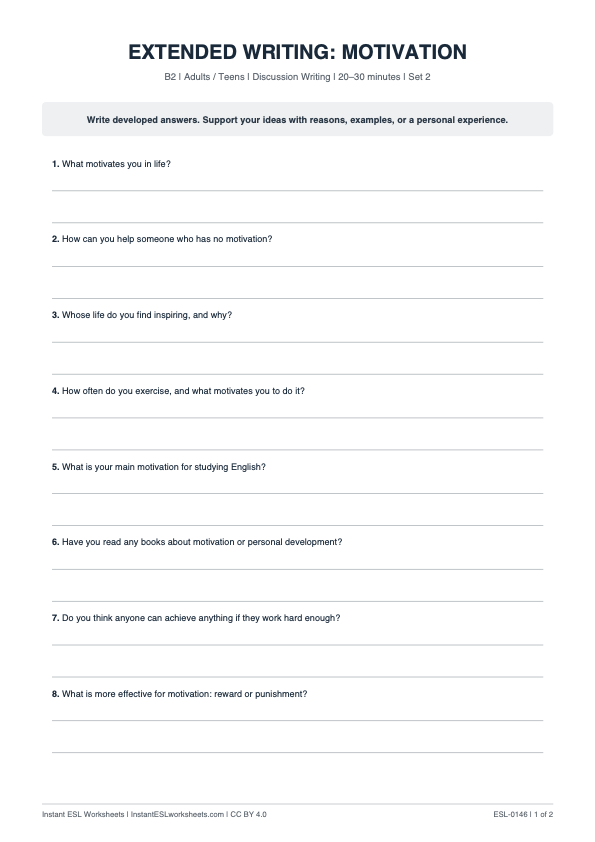 Page 1 of Motivation