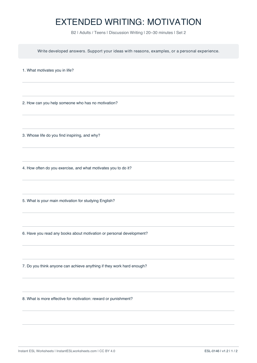 Page 1 of Motivation