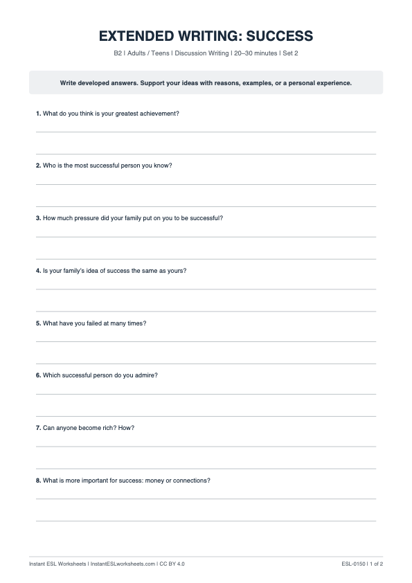 Page 1 of Success