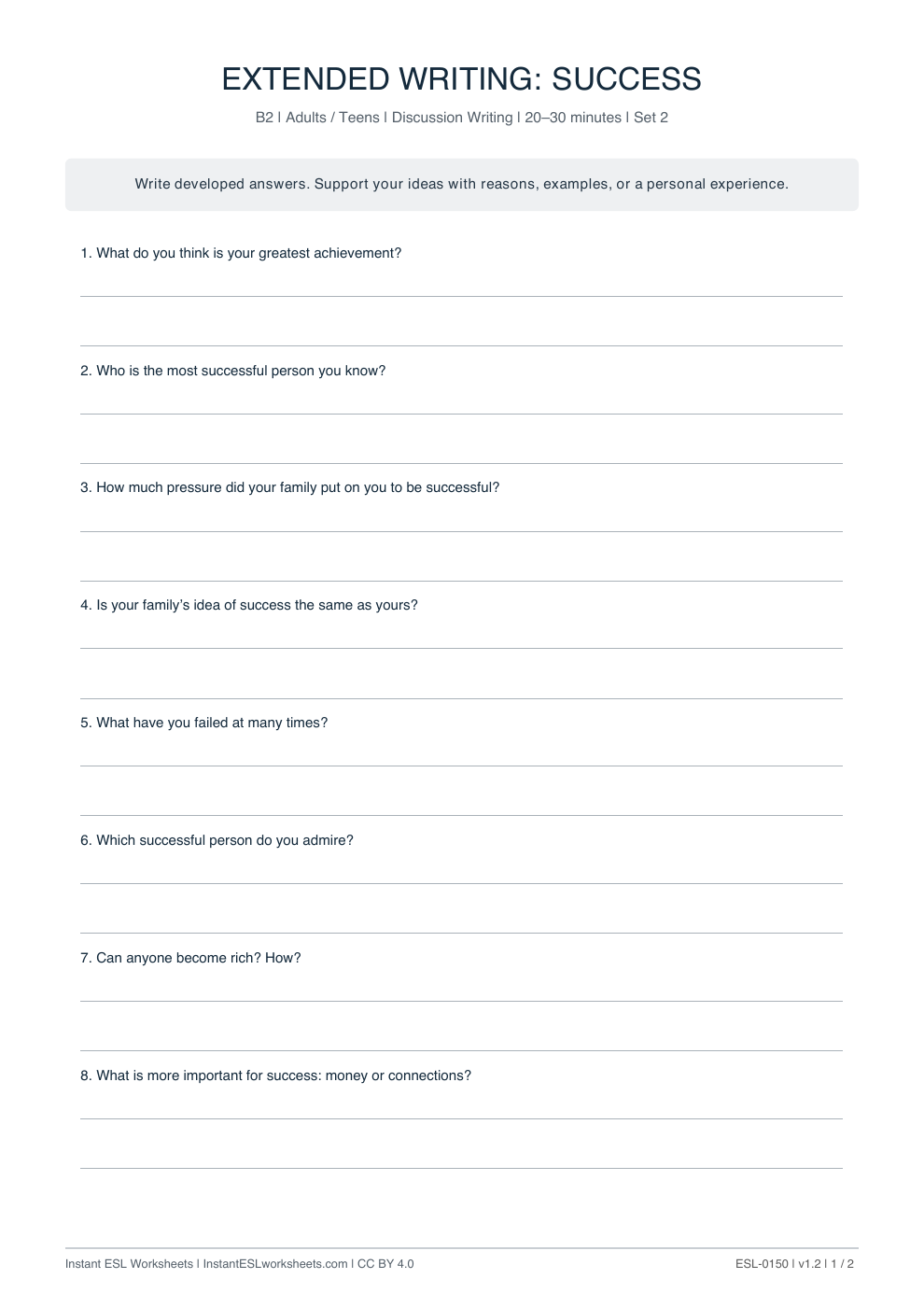 Page 1 of Success