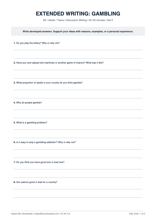 Page 1 of Gambling