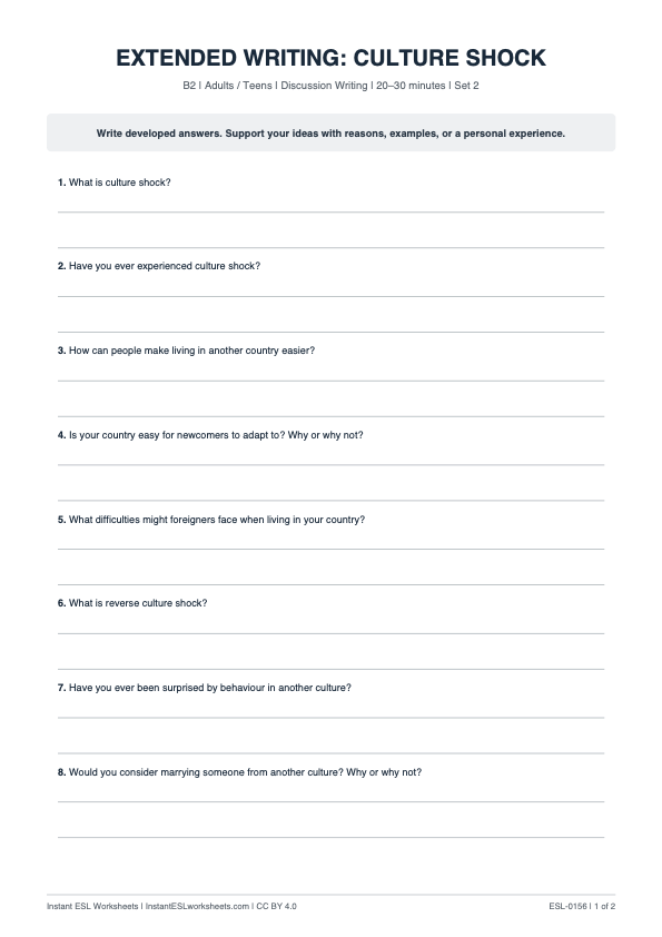 Page 1 of Culture Shock