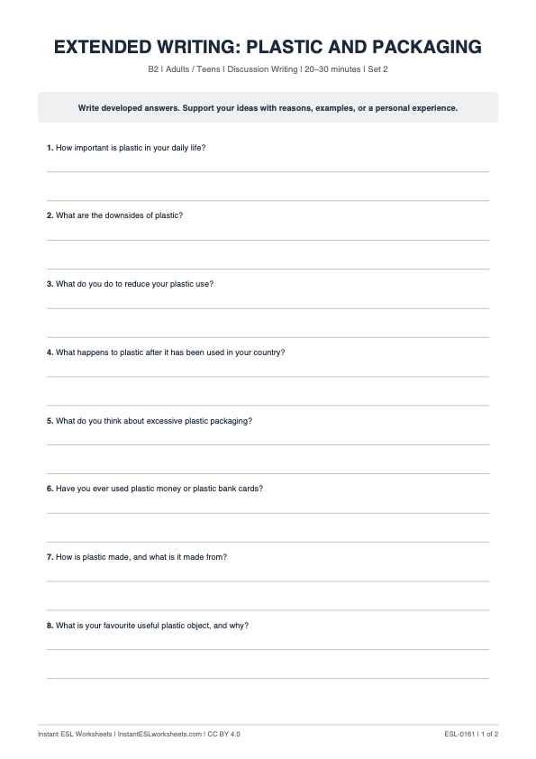 Page 1 of Plastic And Packaging
