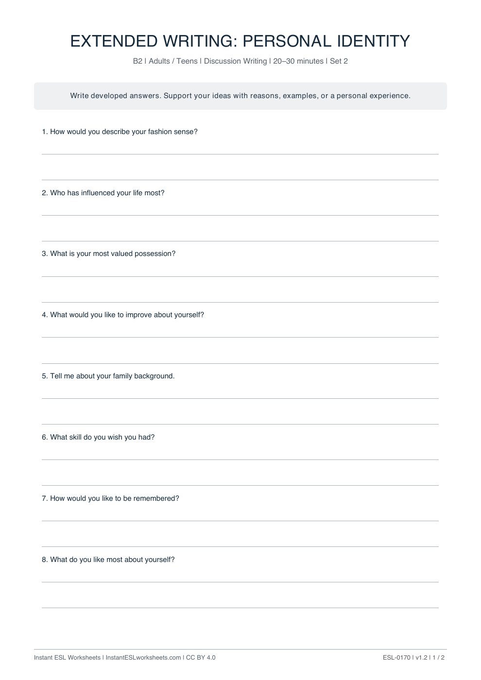 Page 1 of Personal Identity