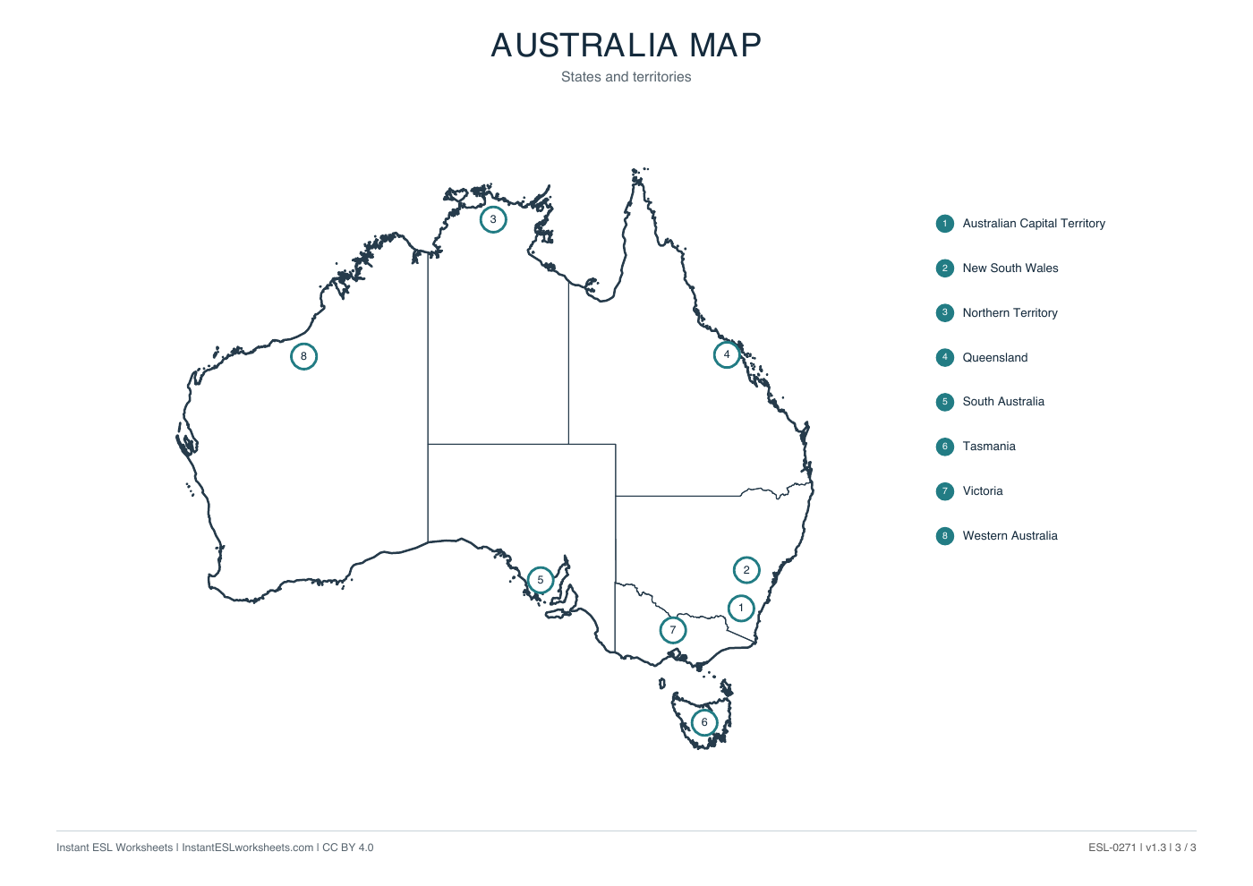 Page 3 of Australia Maps: Outline, Boundaries and Names