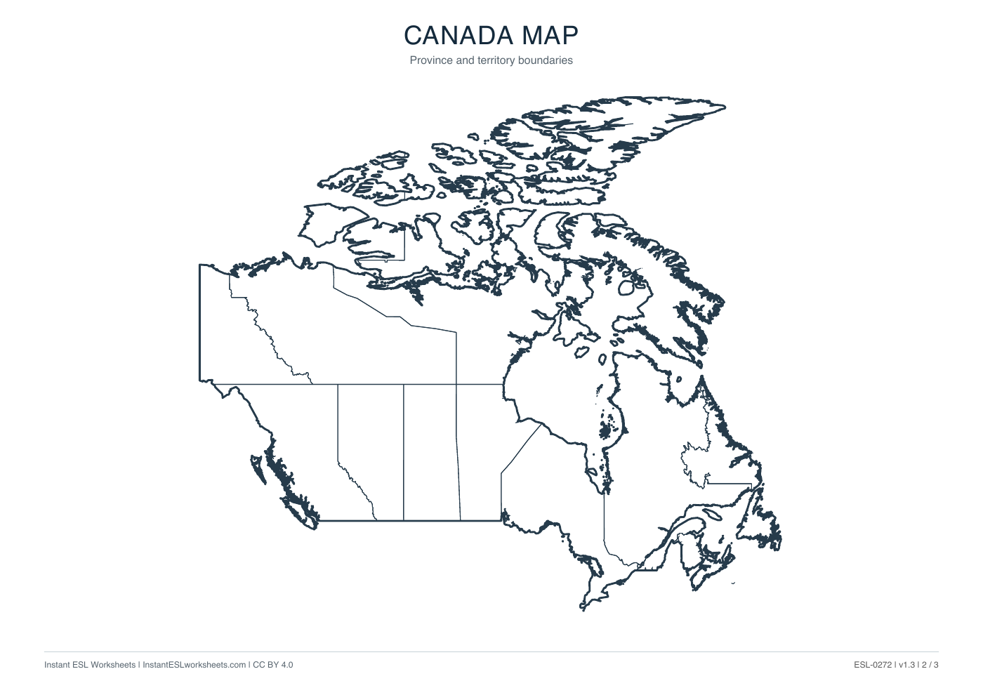 Page 2 of Canada Maps: Outline, Boundaries and Names