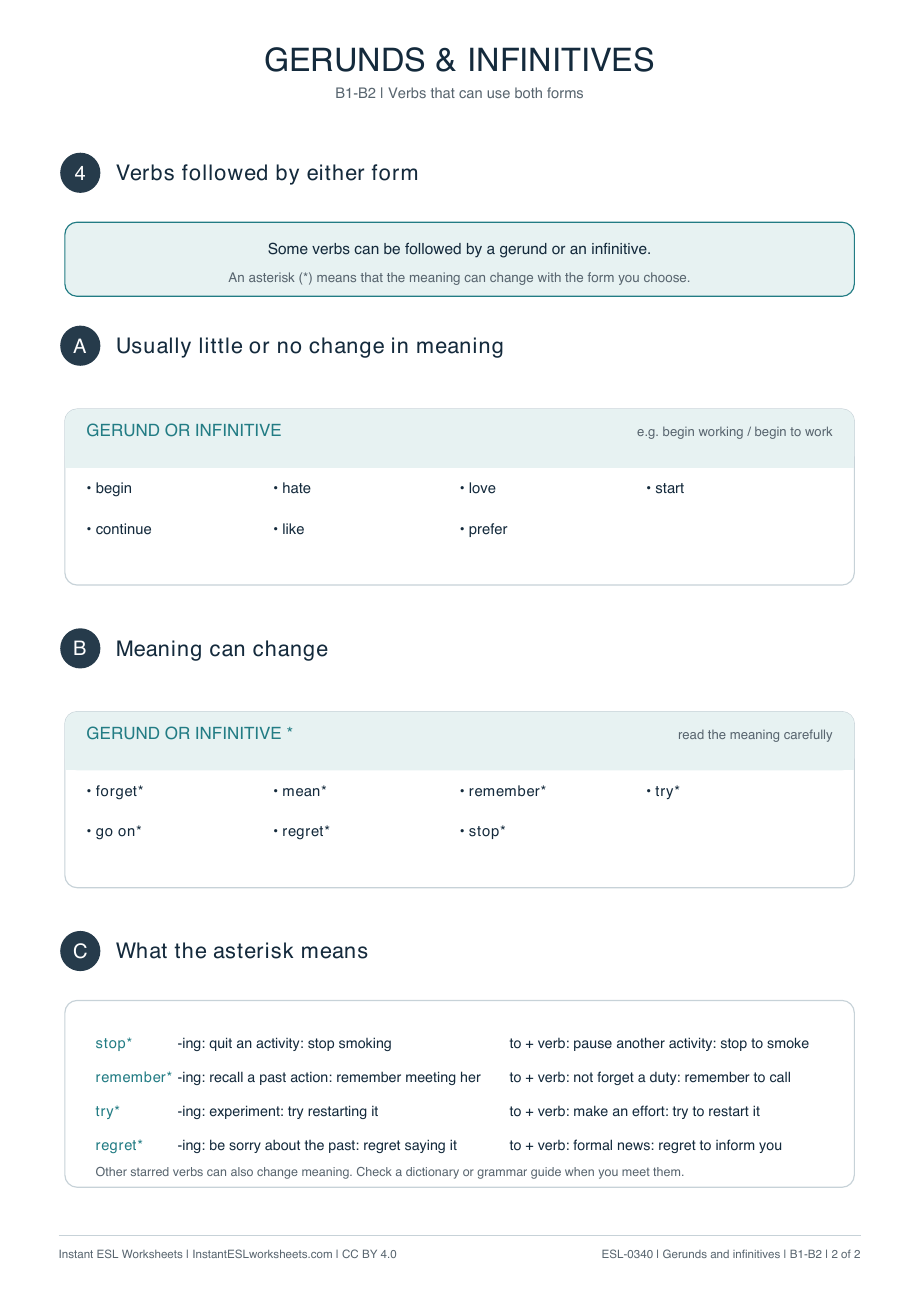 Page 2 of Gerunds and Infinitives