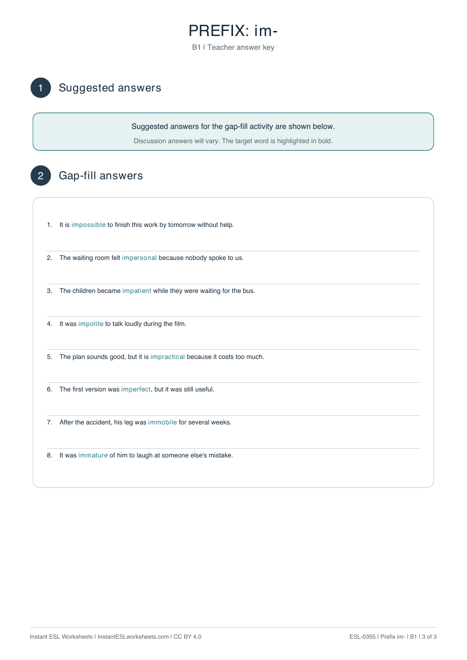 Page 3 of Prefix im- - answer key
