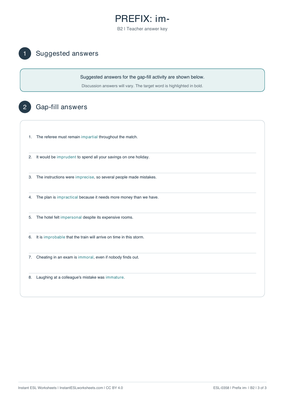 Page 3 of Prefix im- - answer key