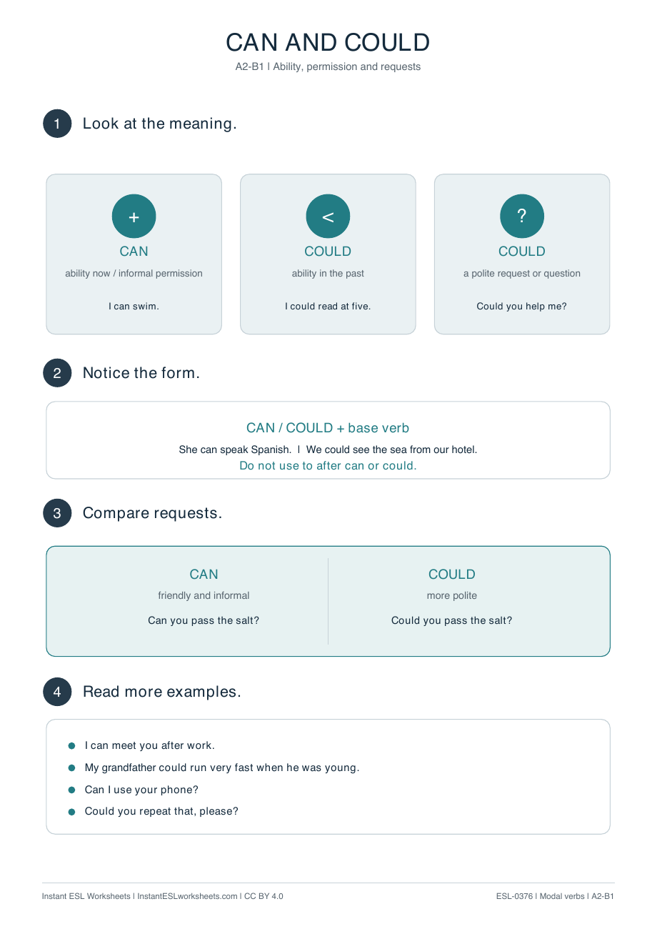 Page 1 of Modal-Verbs-Can-and-Could