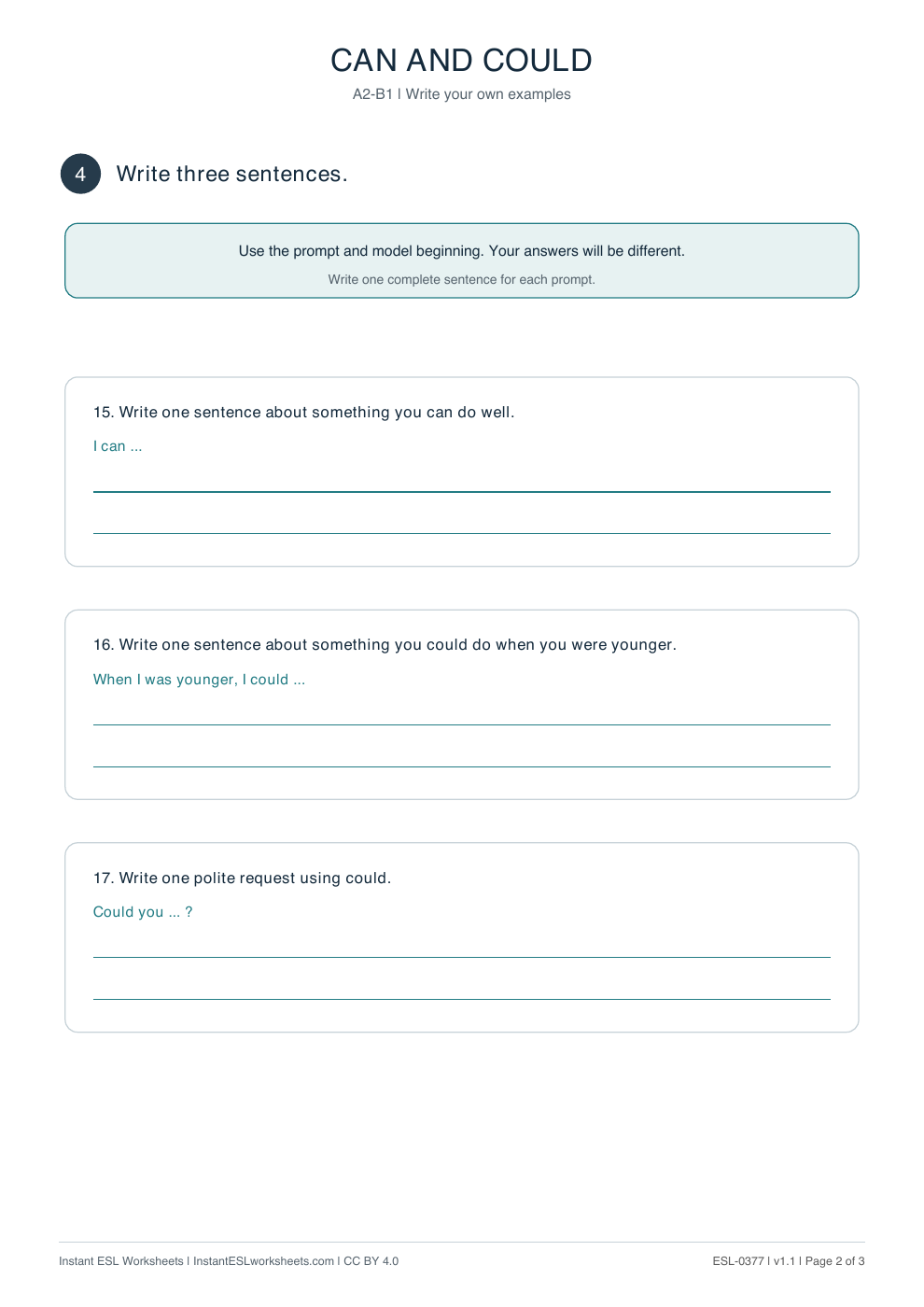 Page 2 of Modal-Verbs-Can-and-Could: Practice