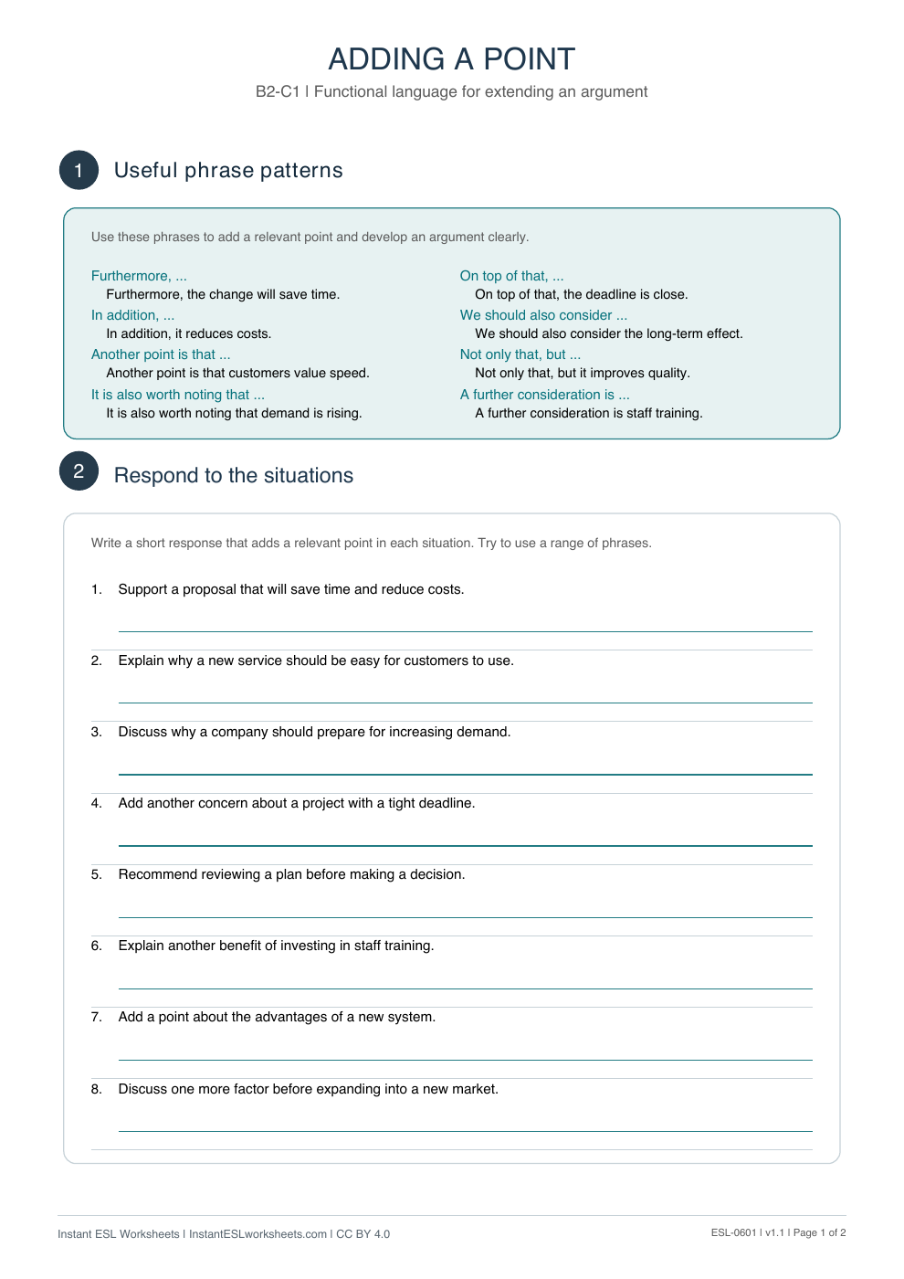 Page 1 of Adding a Point - Functional Language