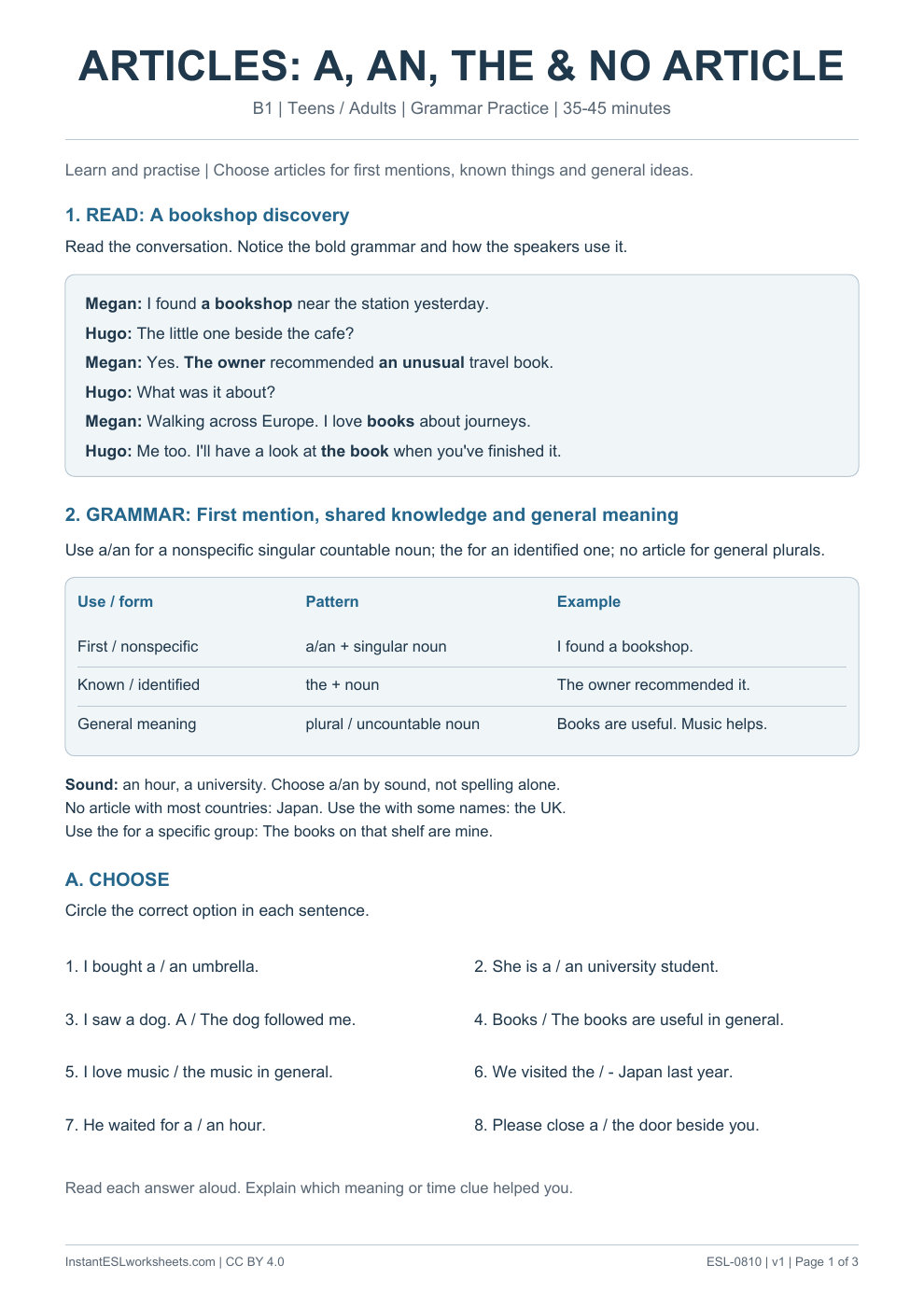 Page 1 of Articles - Grammar Practice
